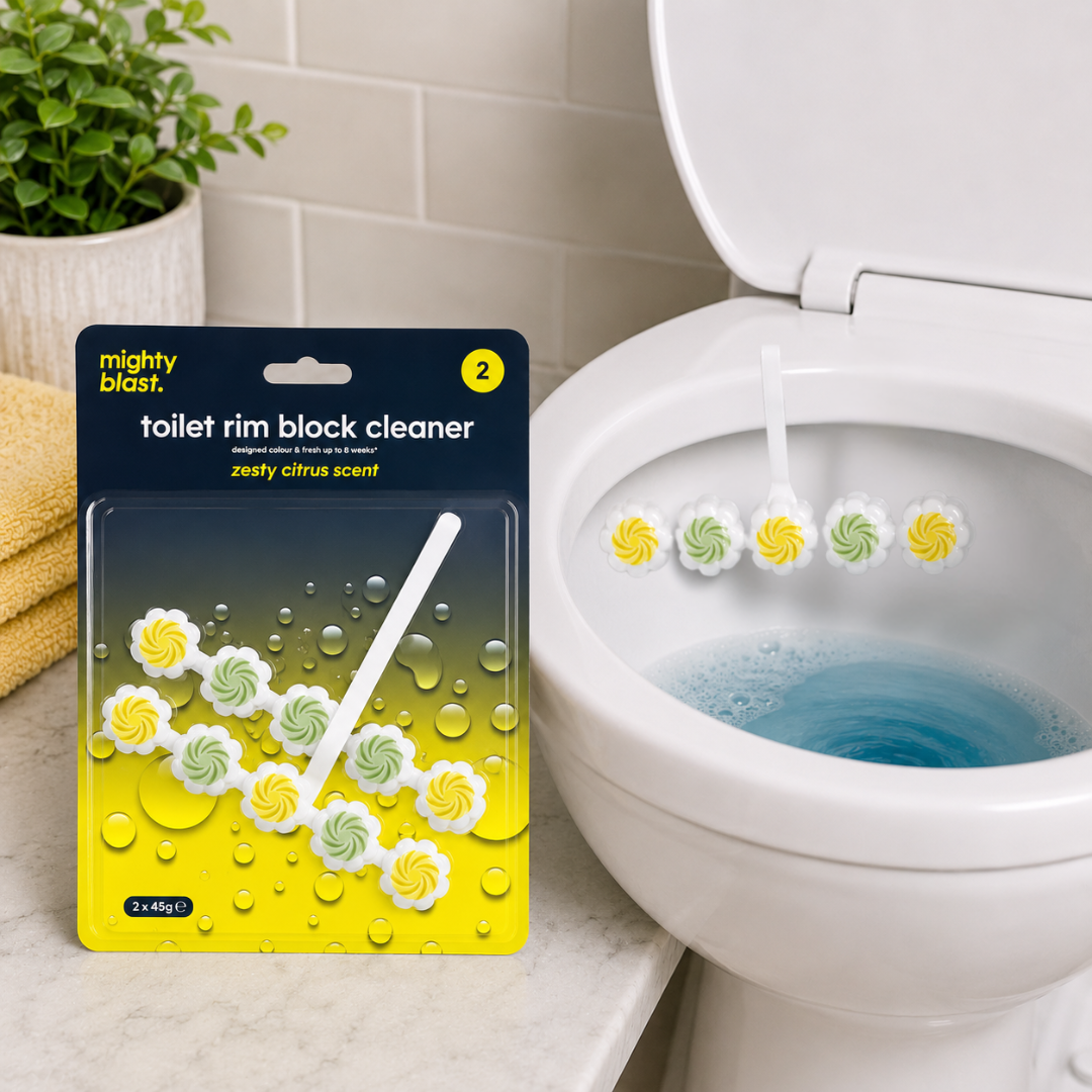 Mighty Blast Toilet Rim Block Cleaner Zesty Citrus 2x45g