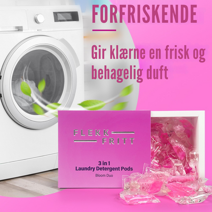 Flekkfritt 3 i 1 Vaskemiddel Pods Bloom Duo 40 stk
