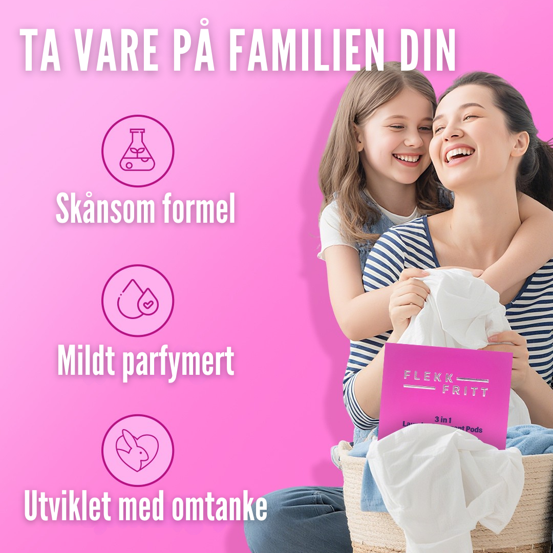 Flekkfritt 3 i 1 Vaskemiddel Pods Bloom Duo 40 stk