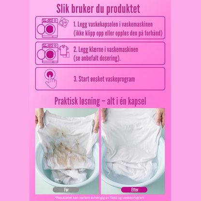 Flekkfritt 3 i 1 Vaskemiddel Pods Bloom Duo 40 stk