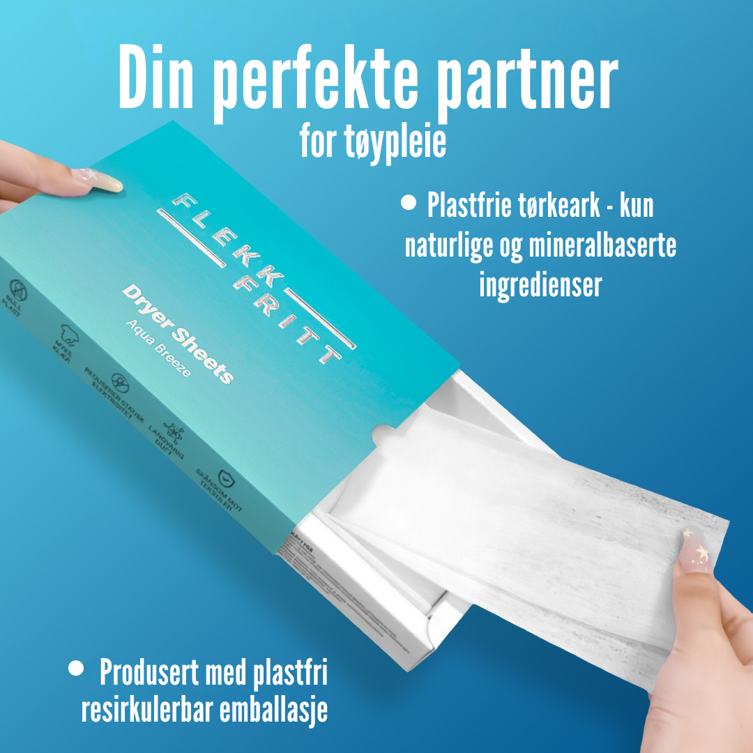 Flekkfritt Tørketrommelark Aqua Breeze 40 stk