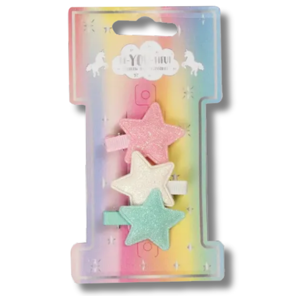 BE-YOU-TIFUL Rainbow Hårklips med Glitter til Barn