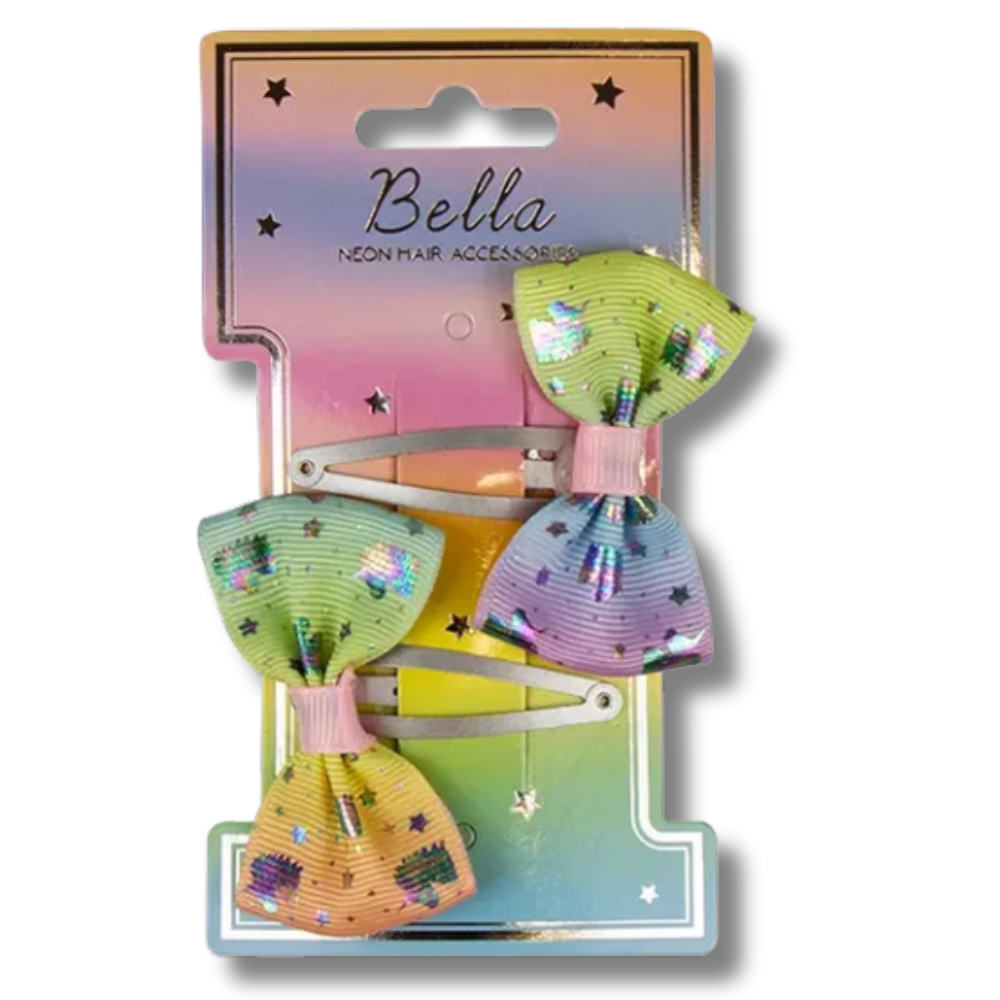 Bella Neon Hair Accessories Hårspenner 2pk Div.Typer