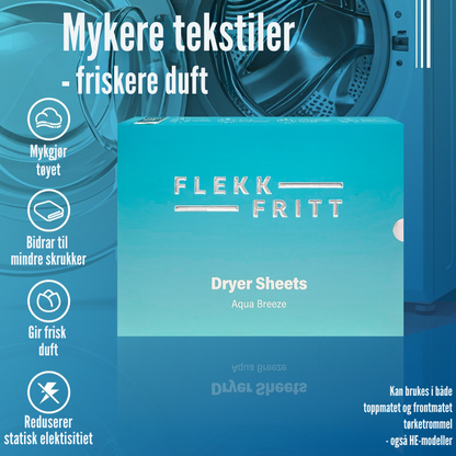 Flekkfritt Tørketrommelark Aqua Breeze 40 stk