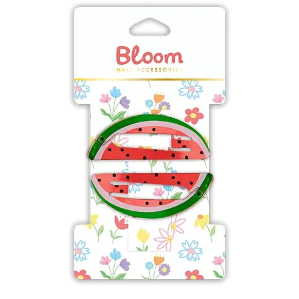 Bloom Hair Accessories Hårspenner med Frukt og Figurer 2pk Div.Typer