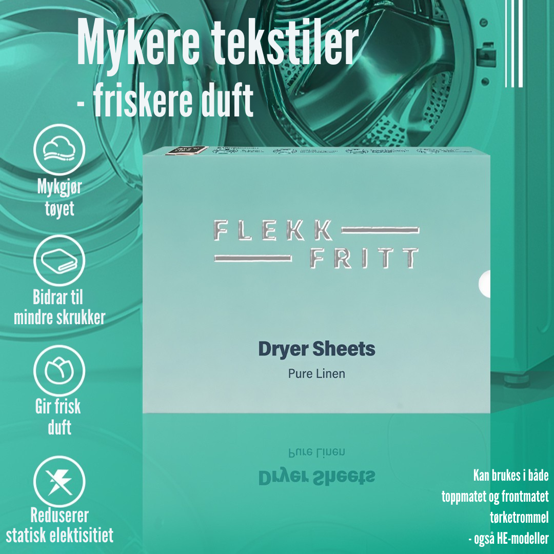 Flekkfritt Tørketrommelark Pure Linen 40 stk