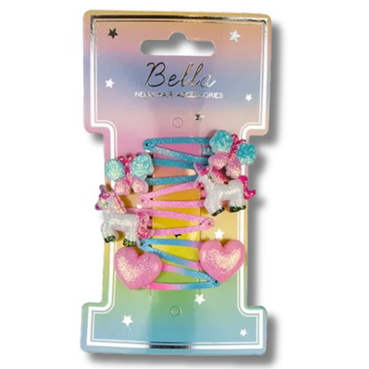 Bella Neon Hair Accessories Hårspenner 6pk Div.Typer