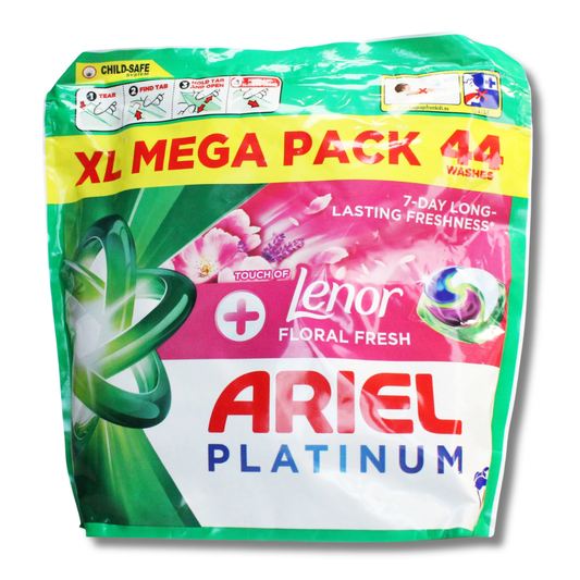 Ariel Platinum PODS + Touch Of Lenor Floral Fresh 44w