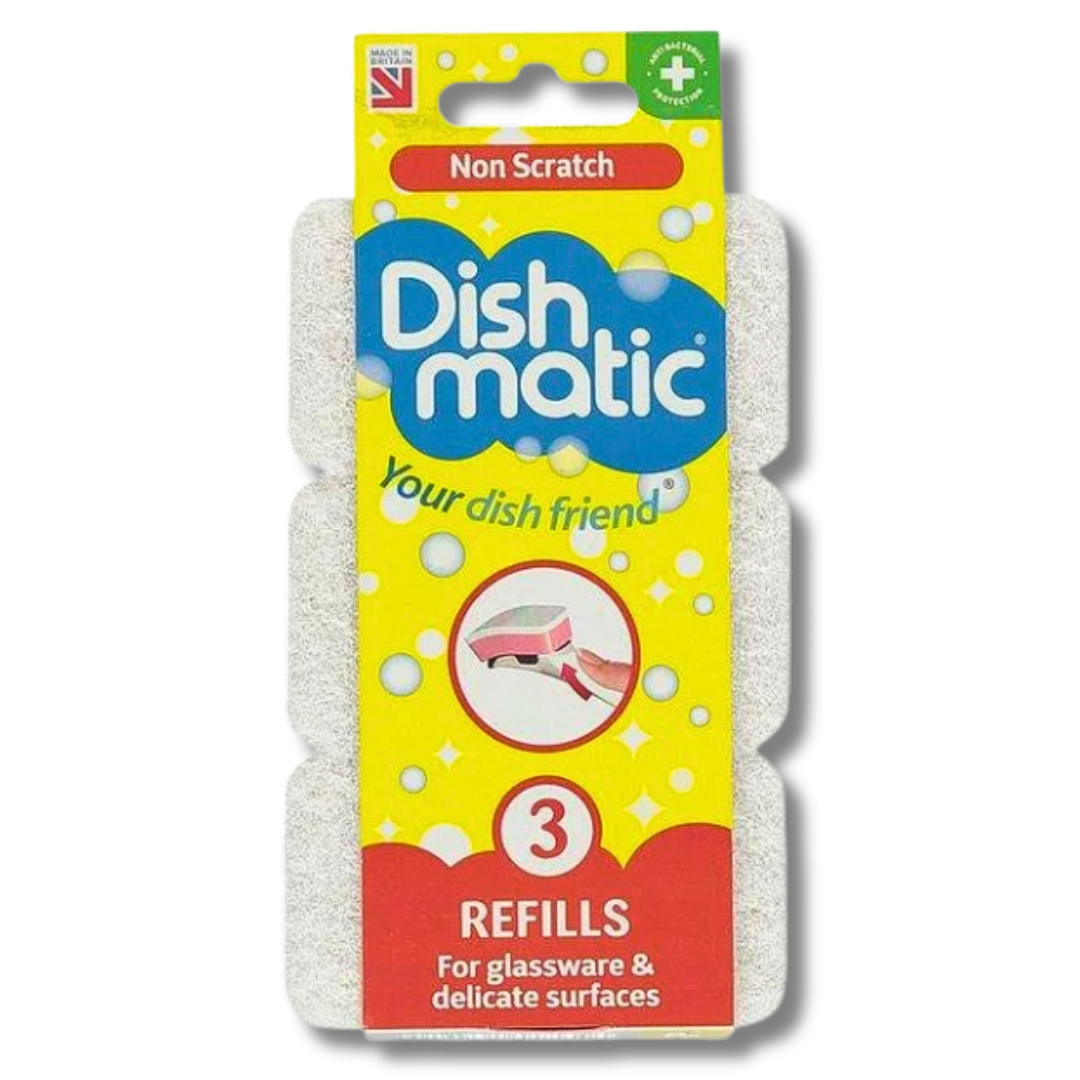 Dishmatic Non- Scratch Refills – Erstatningssvamper 3pk