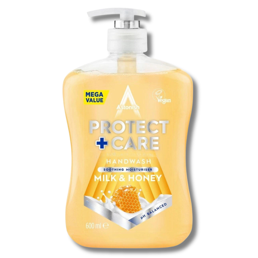 Astonish Protect + Care Hand Wash Milk & Honey 600ml