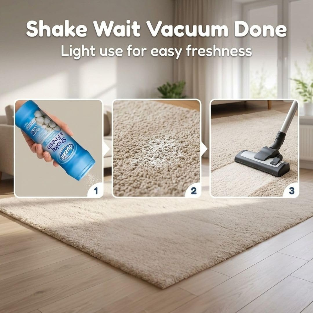 Duzzit Shake & Fresh Carpet Odour Neutraliser Fresh Linen 500g