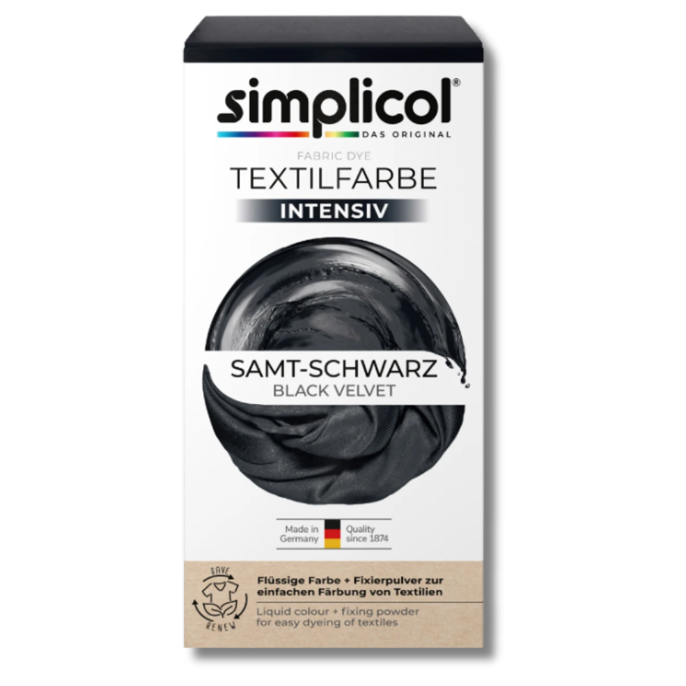 Simplicol Intensiv Tekstilfarge Black Velvet 150ml + 400g