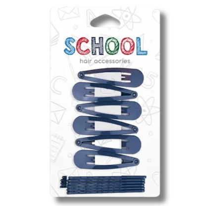 School Hair Accessories Hårspenner og Hårnåler 12pk Div.Farger