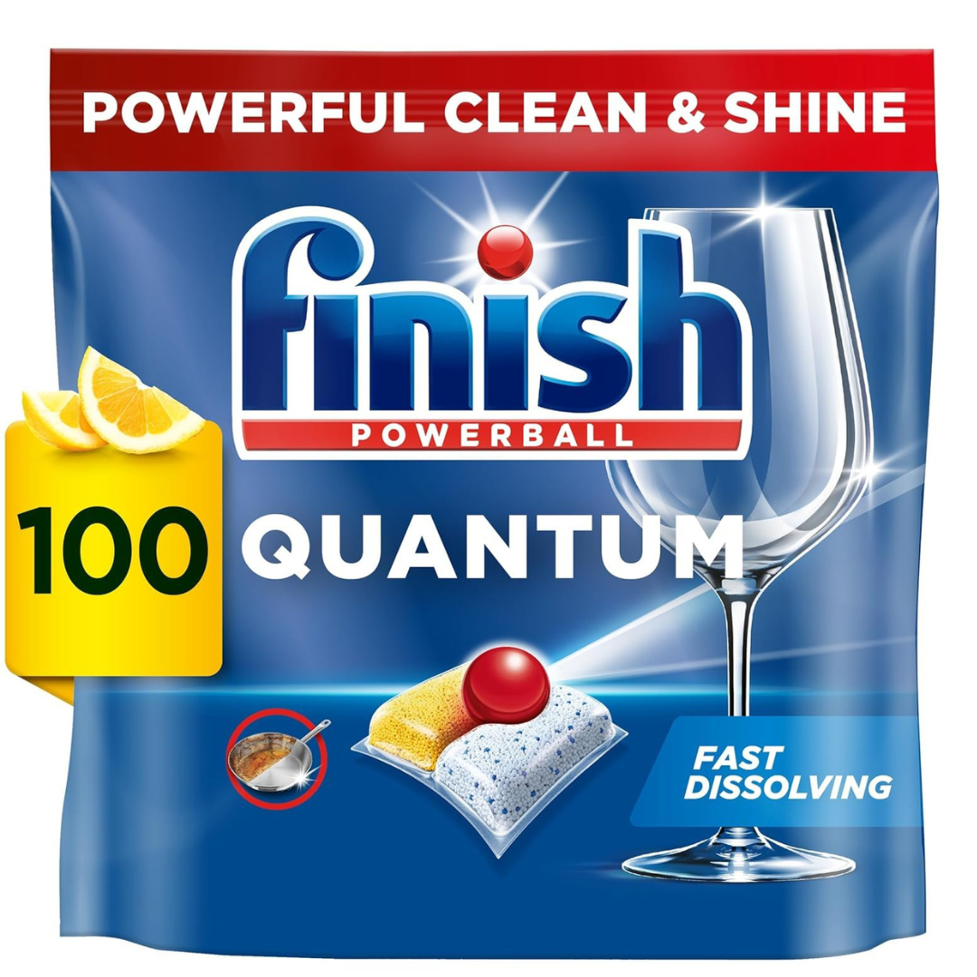 Finish Powerball Quantum Dishwasher Capsules Lemon 100pk