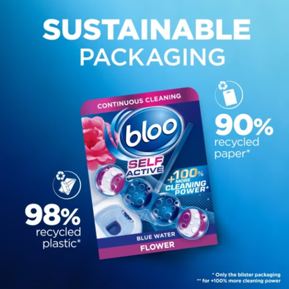 Bloo Colour Selv Active Toilet Rim Block Flower 3x50g