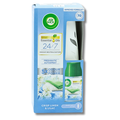 Airwick Freshmatic Startsett - Crisp Linen & Lilac 250ml