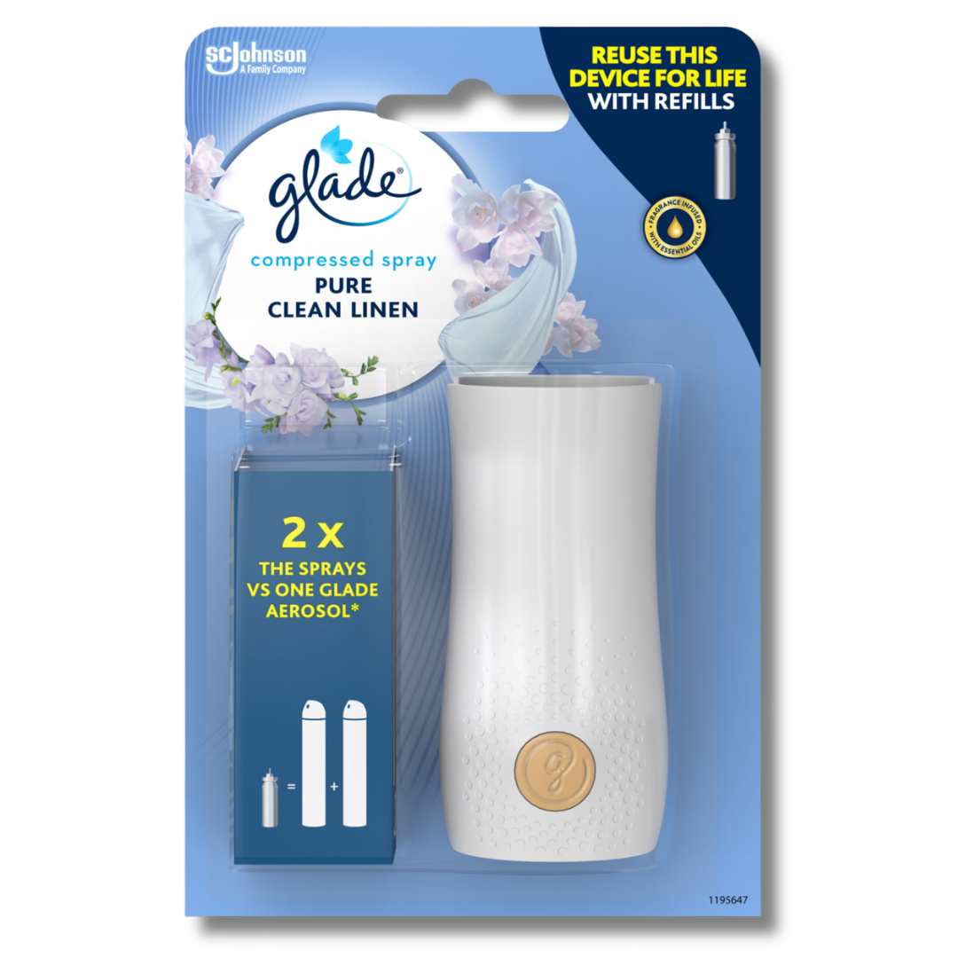 Glade Touch & Fresh Unit + Pure Clean Linen Refill 10ml