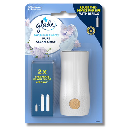 Glade Touch & Fresh Unit + Pure Clean Linen Refill 10ml