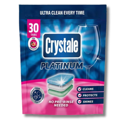 Crystale Platinum Dishwasher Tablets Pink Grapefruit 30pk