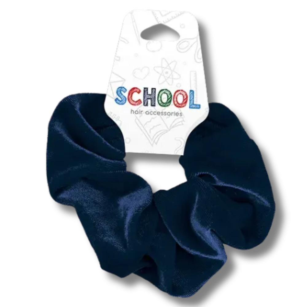 School Hair Accessories Scrunchie i Velur 1pk Div.Farger