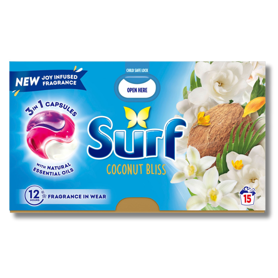 Surf 3-i-1 Capsules Coconut Bliss 15w