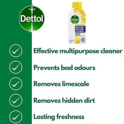 Dettol 5in1 Washing Machine Cleaner Lemon Breeze 250ml