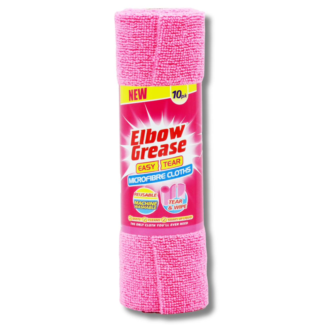 Elbow Grease Easy Tear Microfibre Cloths 10pk