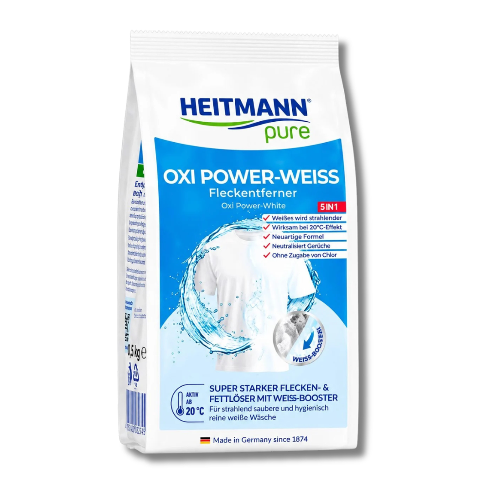 Heitmann Pure Oxi Power White Flekkfjerner til Hvitt Tøy 475g