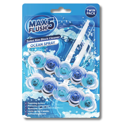 Max Flush Toilet Block Ocean Spray 2x45g
