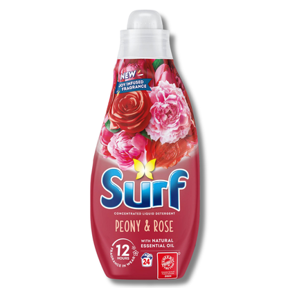 Surf Concentrated Liquid Detergent Peony & Rose 24w 648ml