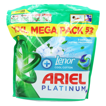 Ariel Platinum PODS + Lenor Cool Cotton 52 vask