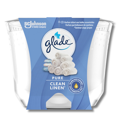 Glade Fragranced Candle Pure Clean Linen 224g