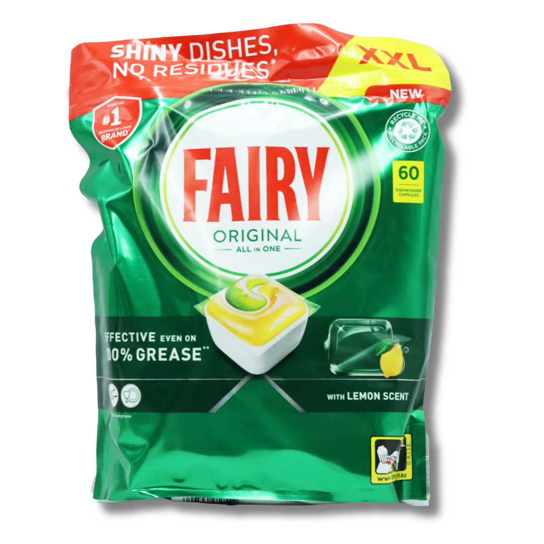 Fairy Original All in One Dishwasher Capsules Lemon 60pk