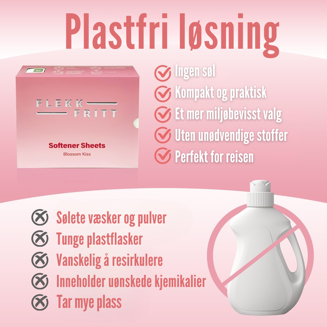 Flekkfritt Tøymyknerark Blossom Kiss 50 stk <100 vask