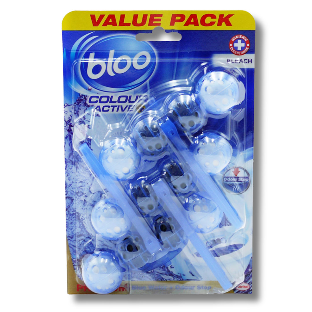 Bloo Colour Active+ Toilet Rim Block Bleach 3x50g