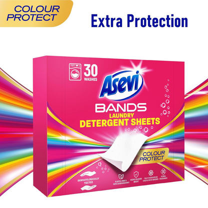 Asevi Bands Colour Protect Laundry Detergent Sheets 30pk