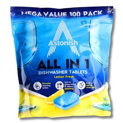 Astonish All In 1 Dishwasher Tablets Lemon Fresh 100pk