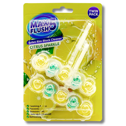 Max Flush Toilet Block Citrus Sparkle 2x45g