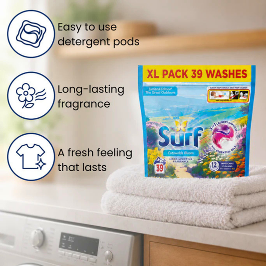 Surf 3 in 1 Laundry Capsules Cotswolds Bloom 39 vask