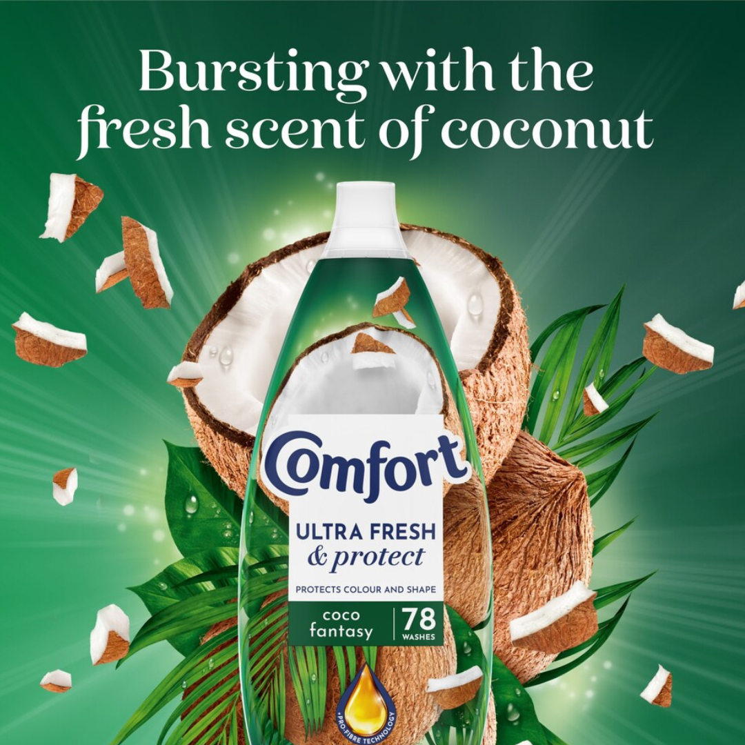 Comfort Ultra Fresh & Protect Coco Fantasy Fabric Conditioner 1.17L 78w