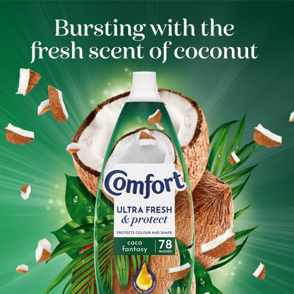 Comfort Ultra Fresh & Protect Coco Fantasy Fabric Conditioner 1.17L 78w