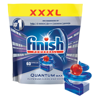 Finish Powerball Quantum Dishwasher Capsules 60pk