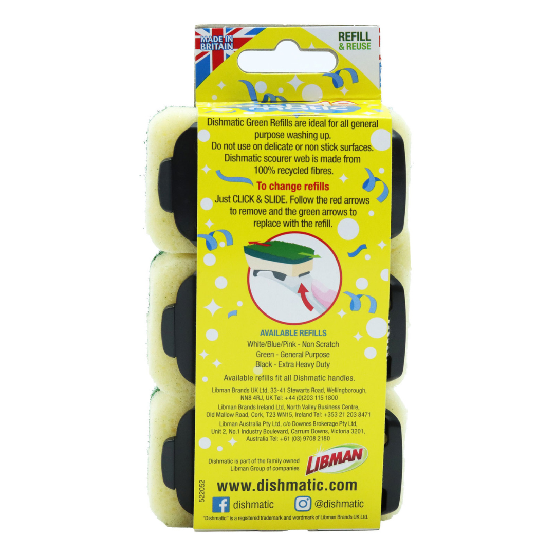 Dishmatic General Purpose Refill – Erstatningssvamper 3 stk