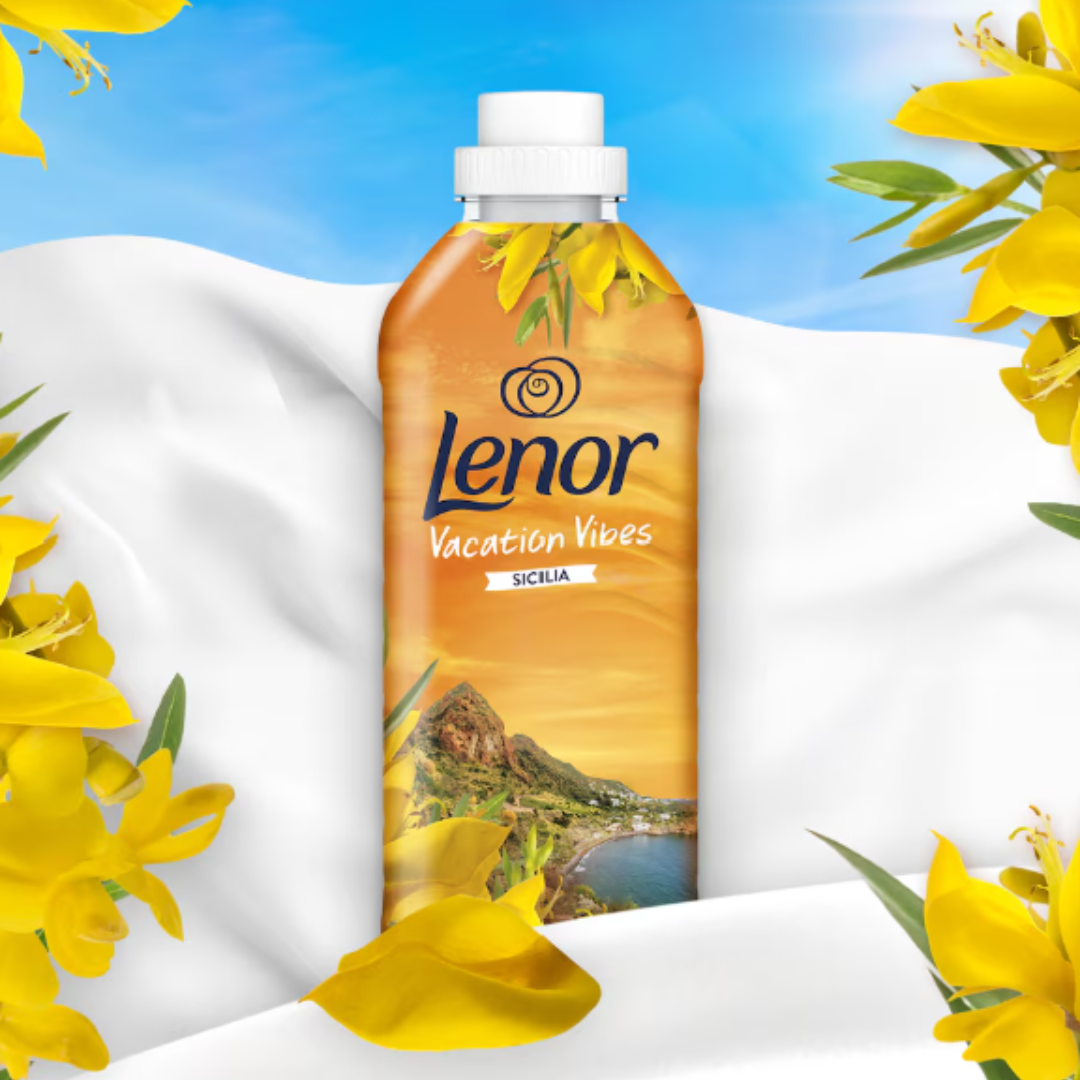 Lenor 47W 987ml Fabric Softener Vacation Vibes Sicilia