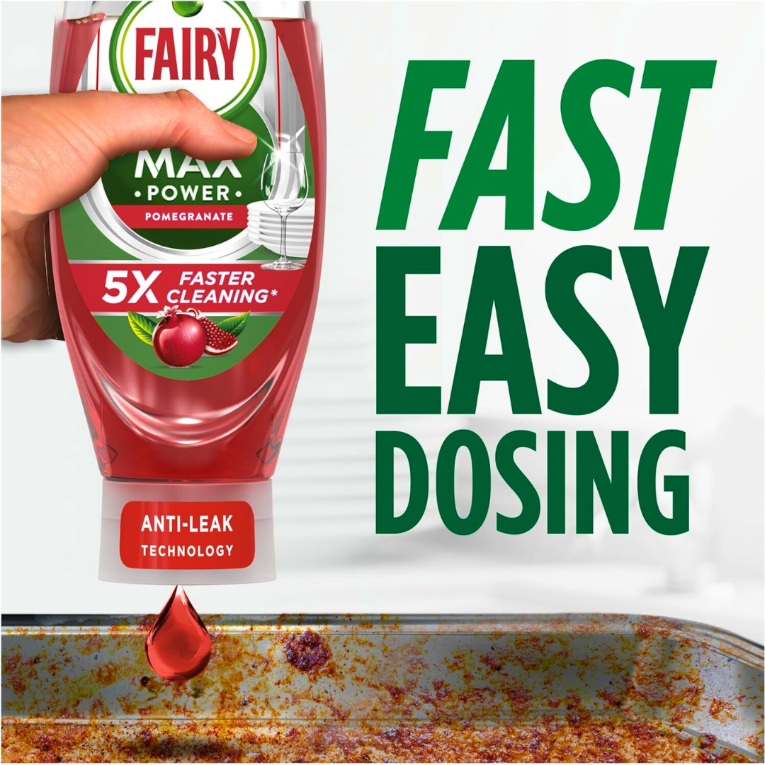 Fairy Max Power Dishwashing Liquid Pomegranate 730ml