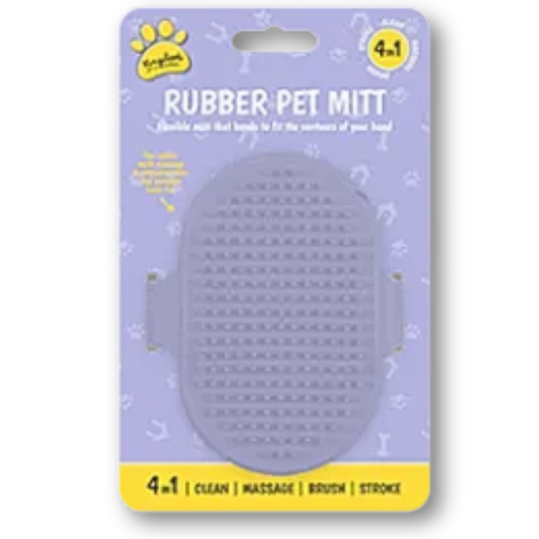 Kingdom 4in1 Rubber Pet Mitt Div.Farger