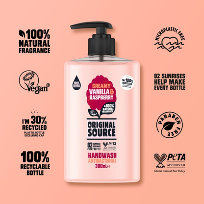 Original Source Hand Wash Vanilla & Raspberry 250ml