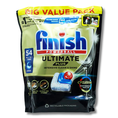 Finish Powerball Ultimate Plus Dishwasher Capsules 54pk