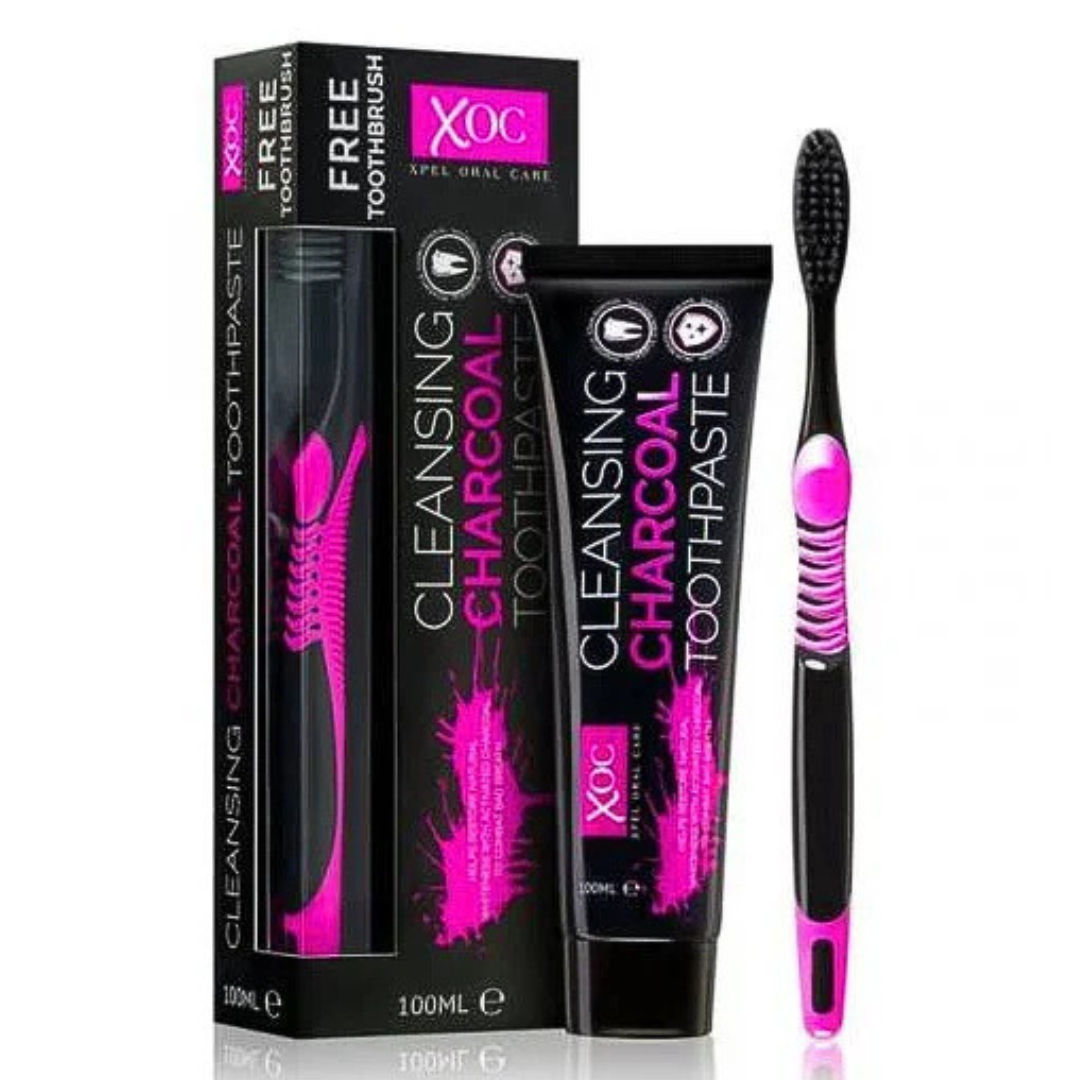 XOC Charcoal Toothpaste + Toothbrush 100ml