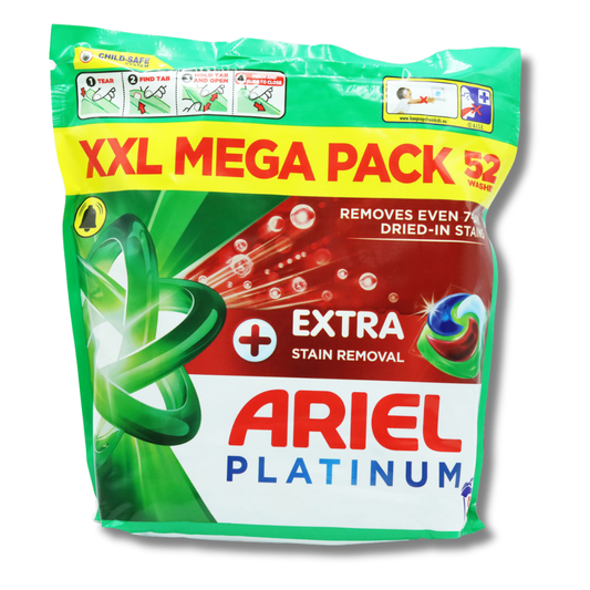 Ariel Platinum Pods +Extra Stain Removal 52 vask